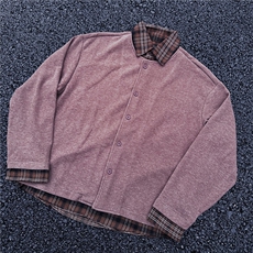 现货！！！！JK728-S-2XL-特P68-假两件拼接新贵衬衫针织衫外套，男装针织衫/毛衣，星座1811B