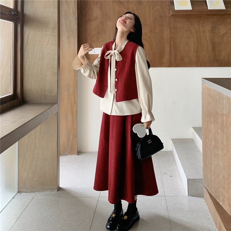 【新年红新款已出货】高品质连衣裙三件套2C059-2603P175K298,女装套装/套裙,2C059