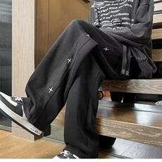 运动休闲长裤秋冬季新款加厚阔腿直筒男装XK318-P45，男装休闲裤，星座208-5