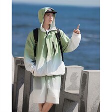 2026平铺山系防水冲锋衣大码M-5XL渐变色夹克男JK77088P85控128，男装夹克，星座227-7