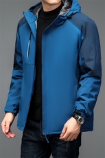 男士秋冬夹克秋冬休闲商务冲锋衣户外运动登山服中年爸爸装外套，男装夹克，钱塘6003（原4033）