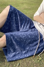 供视频~可二开扎染短裤男夏季五分裤K838特P30控55，男装牛仔裤，电商A309