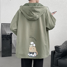 JK41090-P85纯棉连帽夹克男士大码工装夹克男外套男，男装夹克，电商A040