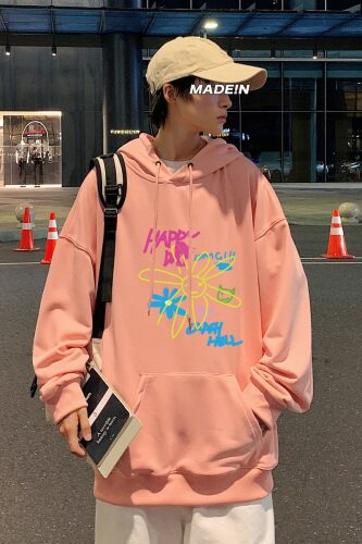秋冬连帽套头卫衣男港风中性风大码宽松纯色厚1016-1WYM043P33,男装卫衣,星座1016-1（原电商B408-1）
