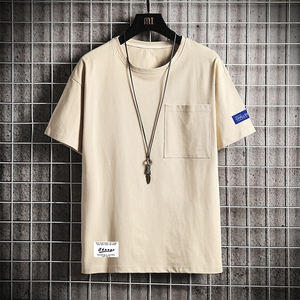 DX24062-P25大口袋百搭短袖t恤男大码半袖体恤上衣服图片