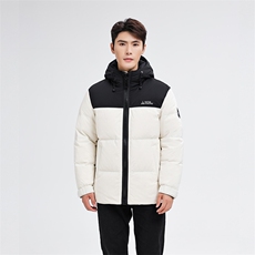 拼接撞色冬季男士羽绒服加厚潮流臂章外套青年A266-YR2505-P260，男装羽绒服，电商A266