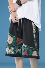 1蓝底大码M-5XL中性风短裤女男士中裤男潮流五分裤DK7791P45控59，男装牛仔裤，星座226-2