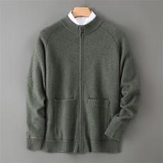 2025时尚百搭通勤简约休闲插肩开衫，男装羊绒开衫，蒙亿羊绒