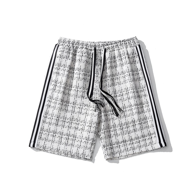 1白底短裤男大码M-5XL中性风男士中裤男潮流五分裤DK8797P40控59，男装牛仔裤，星座226-2