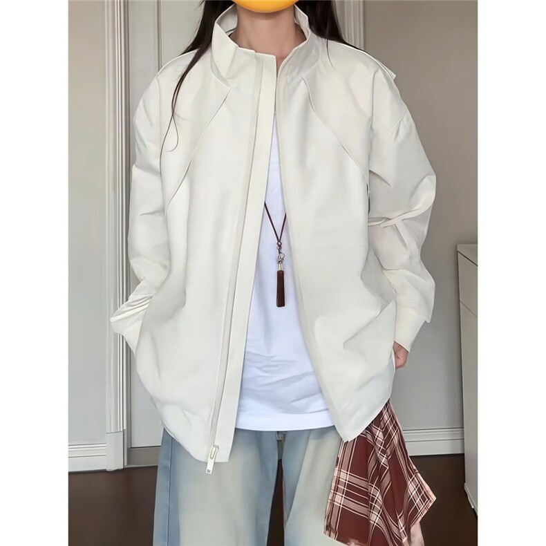 常规潮流原宿时尚慵懒宽松型新款美式皮夹克痞帅高级感拉链,男装夹克,星座506A