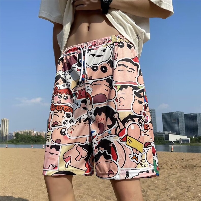 2023新款蜡笔小新短裤男夏季宽松居家睡裤DK5526P20,男装休闲裤,星座1116-2