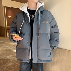 冬季宽松/假两件休闲外套潮加厚棉衣XZ102B-1M8008-P125，男装棉衣，星座102B-1