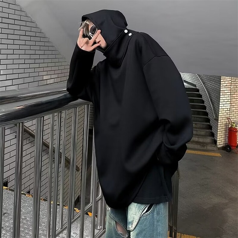 美式复古街头男女加绒卫衣宽松连帽潮流百搭休闲外套冬RG109-p46,男装卫衣,星座1008