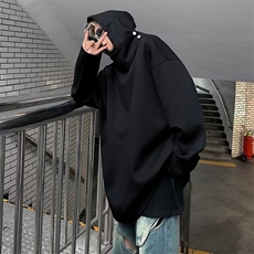 美式复古街头男女加绒卫衣宽松连帽潮流百搭休闲外套冬RG109-p46，男装卫衣，星座1008