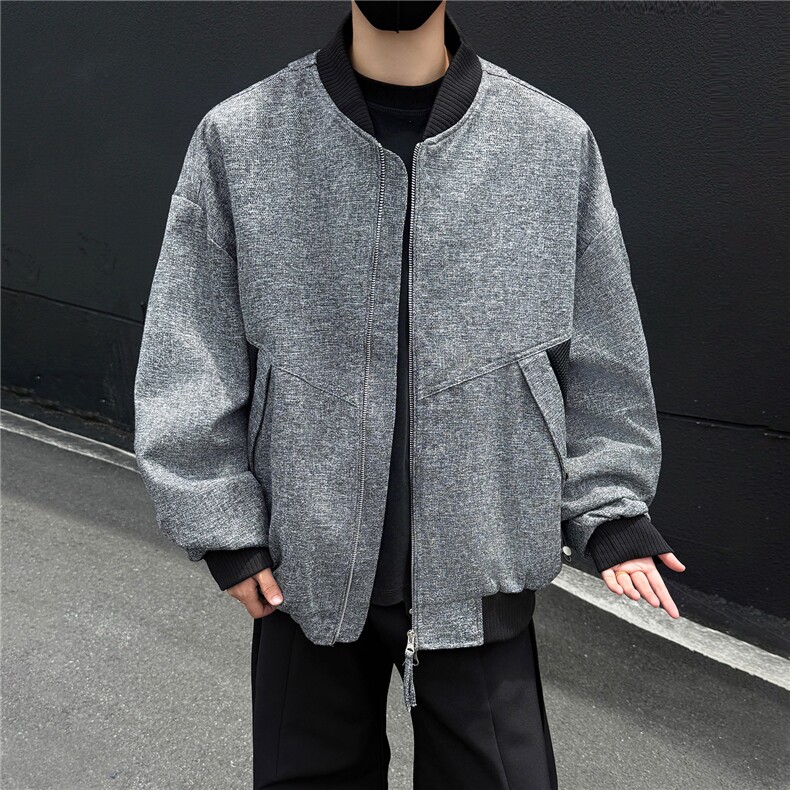 黑墙棒球服工装夹克休闲潮牌高品质立领休闲外套A436-6107-P75,男装夹克,电商A436