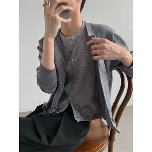 1506-1/ZM171/P66女生高级感假两件拼接针织衫图片