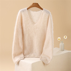 2025年秋季宽松型通勤套头一线成衣V领阔版，女装羊绒衫，英集羊绒