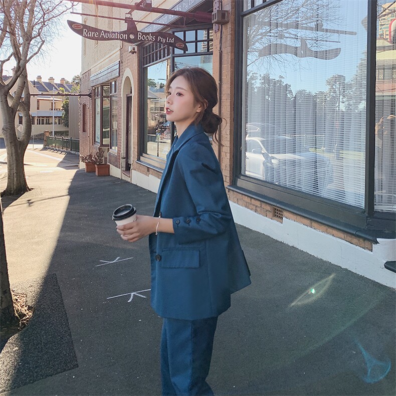 新增白底图，网红西装两件套，提供8306-866P140k208,女装套装/套裙,Mushroom