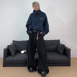 76STREET美式覆古重磅立领工装口袋夹克男女cleanfit潮牌外套情侣图片