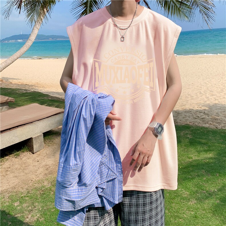 量大图低自动【有货】纯棉背心HD019-1-BX2575-P20，男装背心/马甲，电商019-1