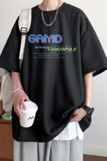 ！2024夏季男士潮流华夫格短袖T恤清爽情侣半袖TXH306P25，男装T恤，电商B220