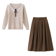 欣贝拉春装新款轻熟风2026年春季女两件套针织裙子【现货】，女装套装/套裙，欣贝拉