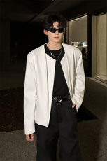 现货简约风纯色小西装潮男必搭外套男上衣A071-4012-P98，男装西服套装，电商A071
