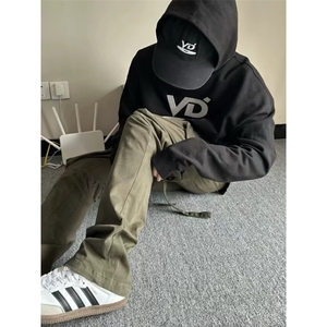VD光盘刺绣卫衣Cleanfit风格重磅Vibe风休闲宽松连帽图片