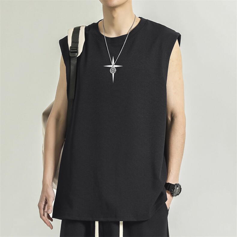 无袖背心男潮牌冰丝健身运动坎肩衣服短袖t恤TT386-特批-34,男装背心/马甲,星座718