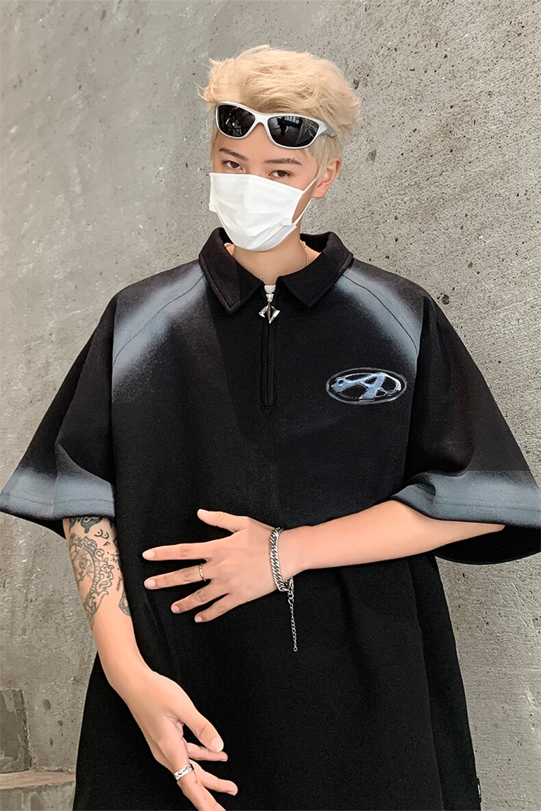 polo衫短袖t恤男夏季宽松休闲半拉链体恤衫XZ514-2-202480-P63,男装T恤,星座514-2(原B239)
