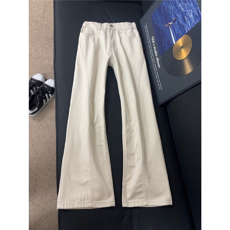B221 美式ins高街斜切宽松微喇休闲洗褪牛仔裤 LK25589-特P45控78图片