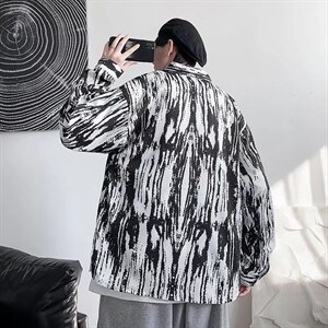长袖衬衫男港风嘻哈潮外套C9537P30，男装衬衫，星座1116-2