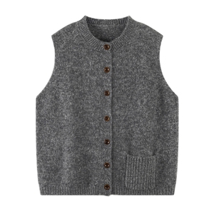 2025年秋季时尚百搭丝绒马甲开衫，女装马甲，英皇羊绒