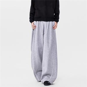 6XL-M 蓝色宽松显瘦百搭运动裤男阔腿拖地裤裤子 K9186-P45图片