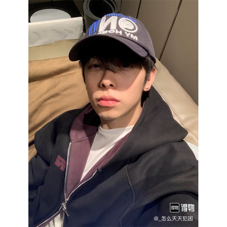 网图短款撞色刺绣双拉链开衫卫衣男女潮牌情侣连帽休闲外套P60，女装短外套，电商C306-1