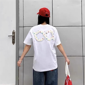 万针全刺绣工艺抖音得物高品质260克重磅纯棉双纱美式高街短袖T恤图片