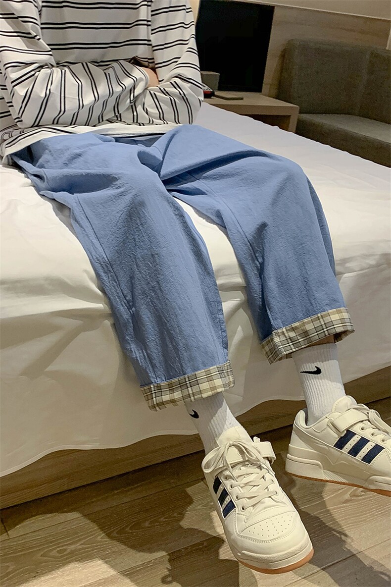 棉麻休闲裤男直筒裤KD277-P25,男装休闲裤,电商D312-1