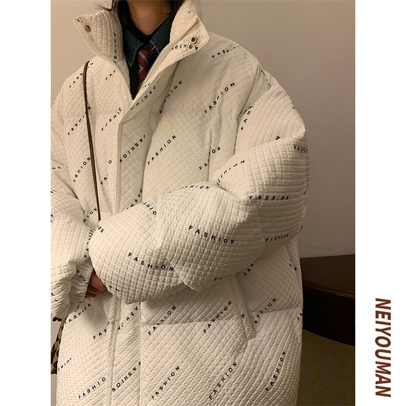 W8205P125控158华夫格印花棉衣冬季棉服外套宽松棉服面包服,男装棉衣,电商B205