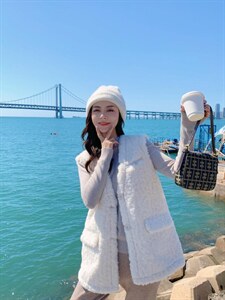 皮毛一体马甲,女装马甲,唯品