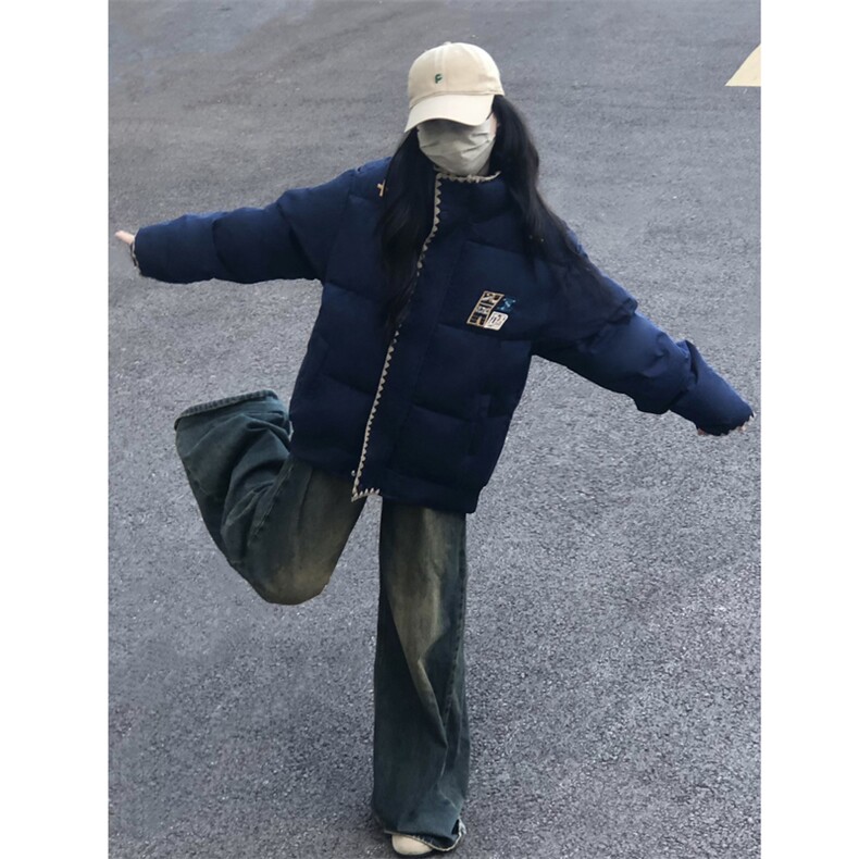 A583-P98刺绣设计感面包服棉服冬季加厚潮棉衣外套,男装棉衣,星座911
