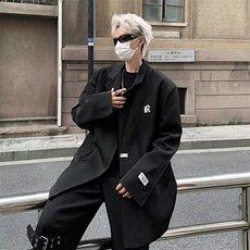 高级感西装外套男秋季ins小众痞帅休闲西服宽松潮流韩版制服，男装夹克，星座716-3