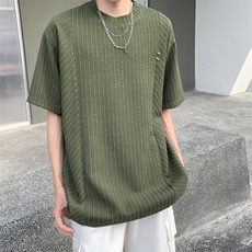 C397-P382024夏季新款慵懒风潮牌上衣圆领冰丝短袖T恤男现货，男装T恤，星座512-6