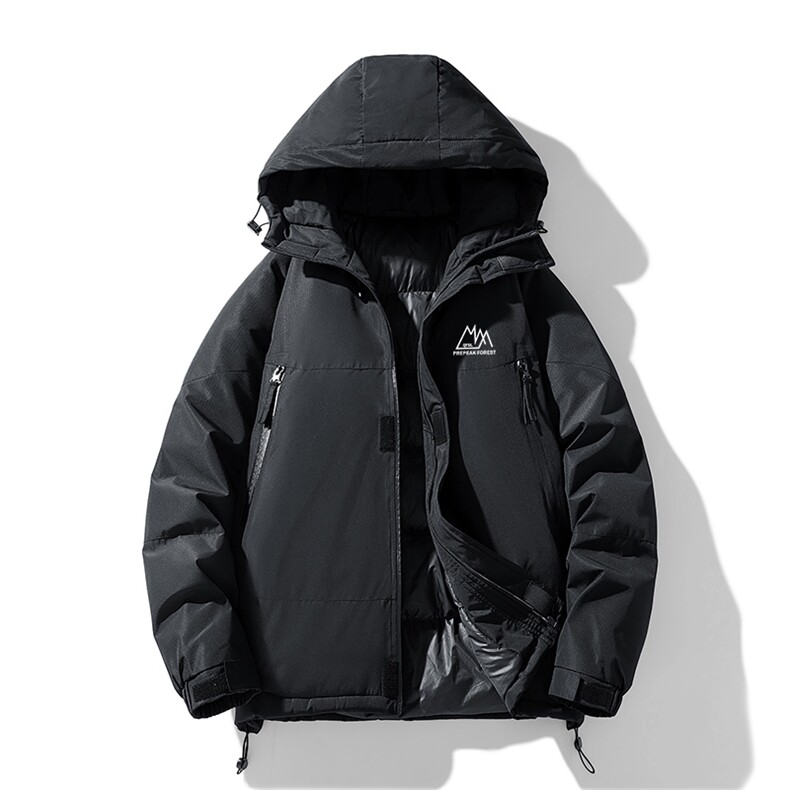 冬季棉衣情侣潮牌纯色连帽棉袄外套加厚保暖棉服A068-BDM14-TP100,男装棉衣,电商A068