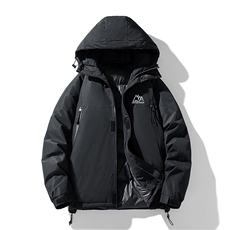 冬季棉衣情侣潮牌纯色连帽棉袄外套加厚保暖棉服A068-BDM14-TP100，男装棉衣，电商A068