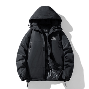 冬季棉衣情侣潮牌纯色连帽棉袄外套加厚保暖棉服A068-BDM14-TP100图片