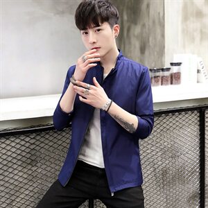 外套男夹克上衣2021春秋季新款韩版潮帅气休闲长袖褂子男J图片