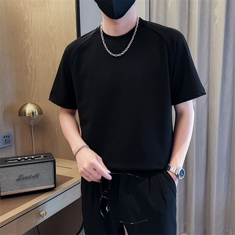 夏打底衫纯色百搭纯色圆领T恤短袖社会小伙A236-82539-特P36,男装T恤,电商A236