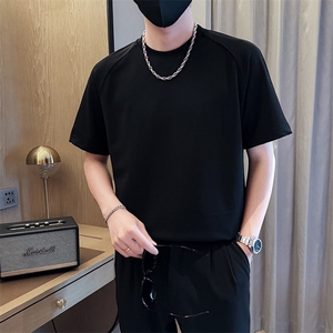夏打底衫纯色百搭纯色圆领T恤短袖社会小伙A236-82539-特P36图片