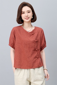 棉麻休闲女夏装2025夏季新款妈妈时尚洋气减龄亚麻裤子图片
