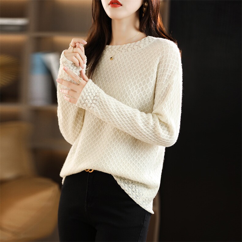 优雅气质女士秋冬必备百搭针织羊毛衫，女装羊毛衫，丽特绒